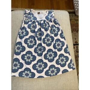 Tea Collection Cotton 5/6 Floral Play Dress Retro No Size Tag See Measure READ